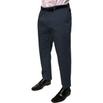 Dolce & Gabbana Blue Cotton Men Skinny Dress Pants PAN76076-56