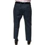 Dolce & Gabbana Blue Cotton Men Skinny Dress Pants PAN76076-56