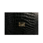 Dolce & Gabbana Elegant Black Leather Logo Plaque Holder Catalogue Case