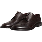 Dolce & Gabbana Brown Leather Derby Wingtip Lace Up Formal Dress Shoes MV6655-39