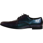 Dolce & Gabbana Multicolor Peacock Patent Leather Derby Men Dress Shoes MV6735-44