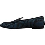 Dolce & Gabbana Blue Black Flats Men Loafers Dress Shoes MV6746-43