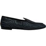 Dolce & Gabbana Blue Black Flats Men Loafers Dress Shoes MV6746-43