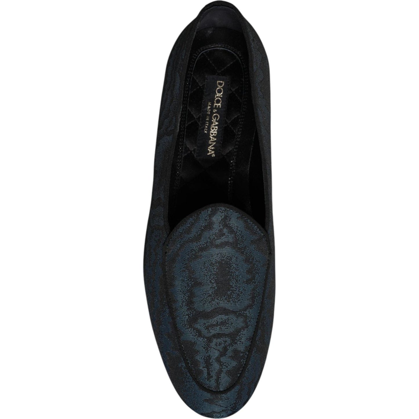 Dolce & Gabbana Blue Black Flats Men Loafers Dress Shoes MV6746-43