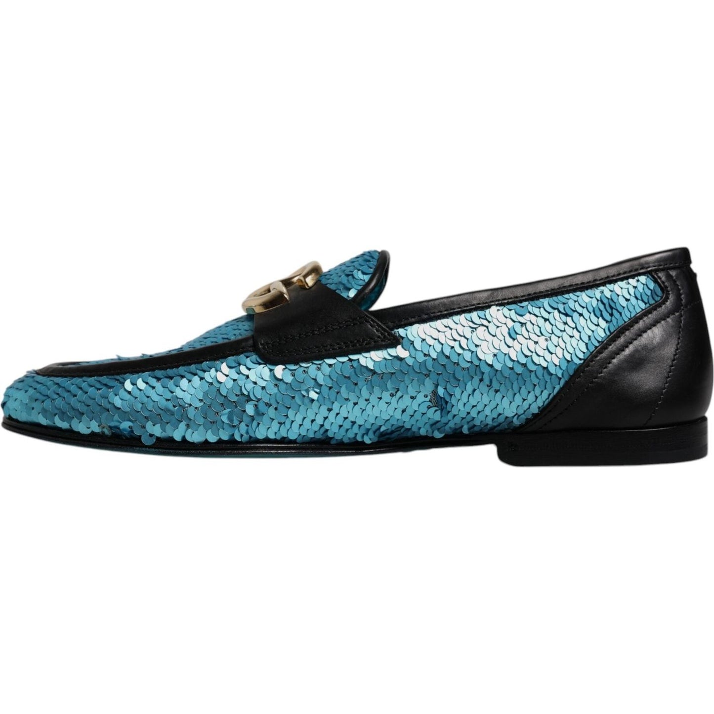 Dolce & Gabbana Blue Sequined Loafers Formal Dress Shoes MV6757-39