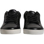 Dolce & Gabbana Black London Nappa Leather Men Sneakers Shoes MV6722-40