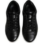 Dolce & Gabbana Black London Nappa Leather Men Sneakers Shoes MV6722-40