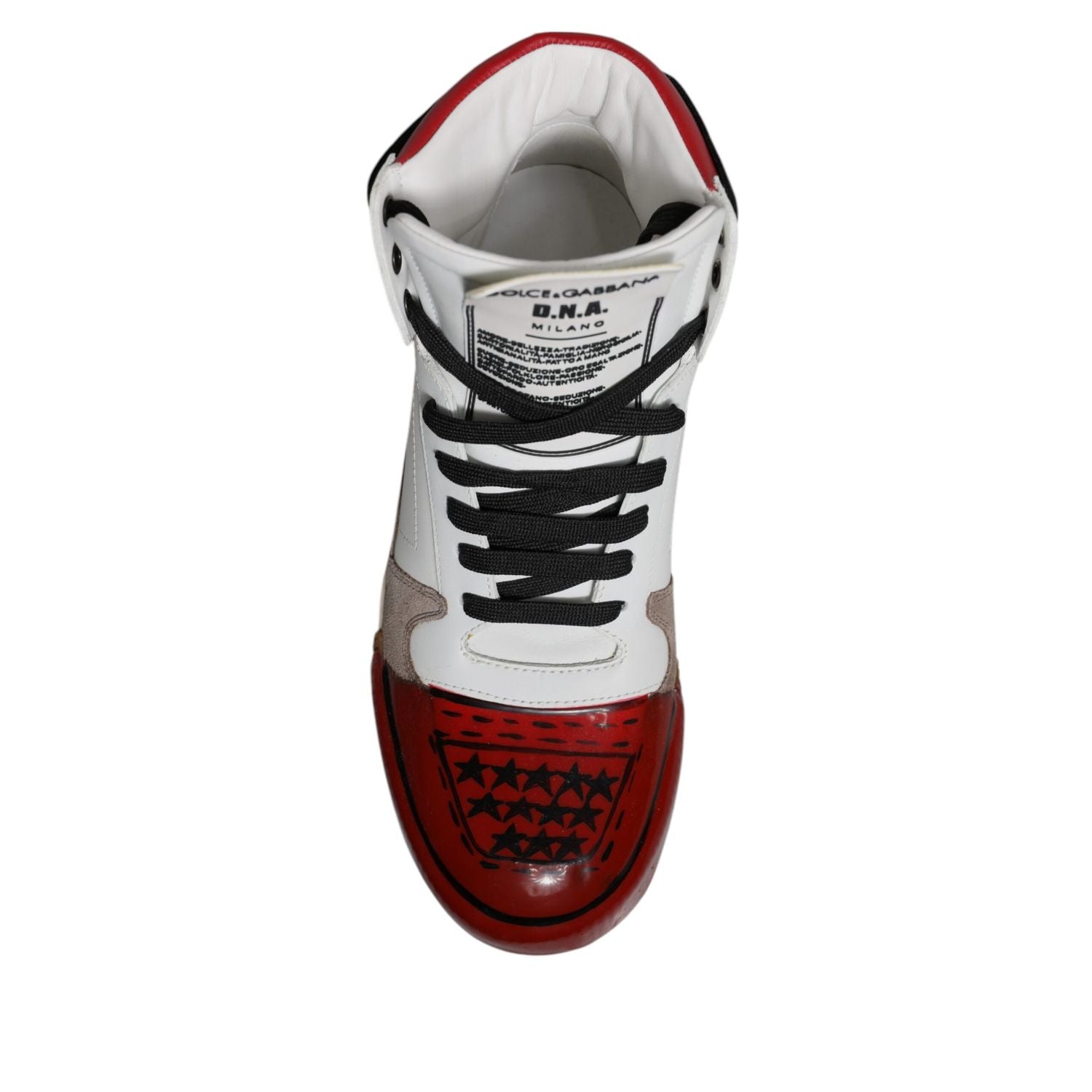 Dolce & Gabbana Multicolor Leather High Top Sneakers Shoes