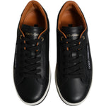 Dolce & Gabbana Black Leather Low Top Men Sneakers Shoes MV6775-39