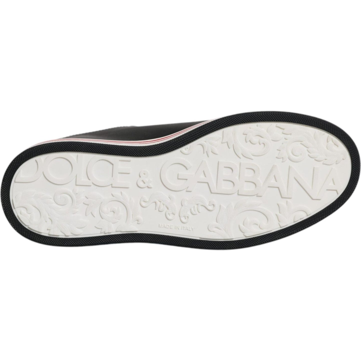 Dolce & Gabbana Black Leather Low Top Men Sneakers Shoes MV6775-39