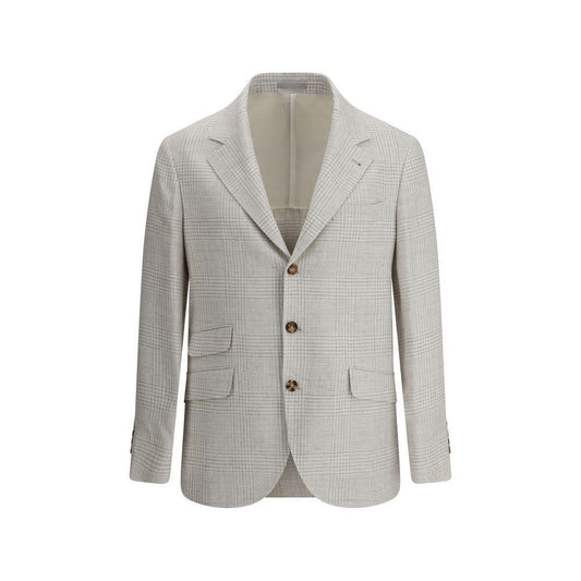 Brunello Cucinelli Single-breasted check Blazer BR-MR4807BWDC2271-IT52 | XL