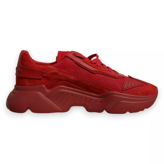 Dolce & Gabbana Red Leather Daymaster Low Top Sneakers Shoes MV6863-42