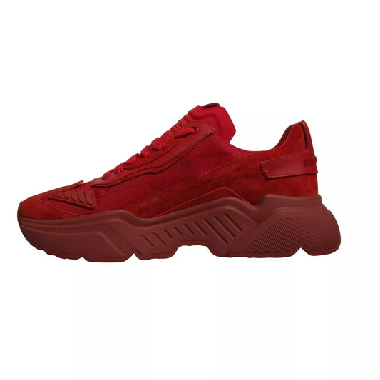 Dolce & Gabbana Red Leather Daymaster Low Top Sneakers Shoes MV6866-42