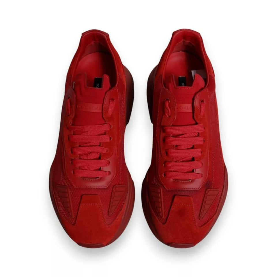 Dolce & Gabbana Red Leather Daymaster Low Top Sneakers Shoes MV6869-43.5