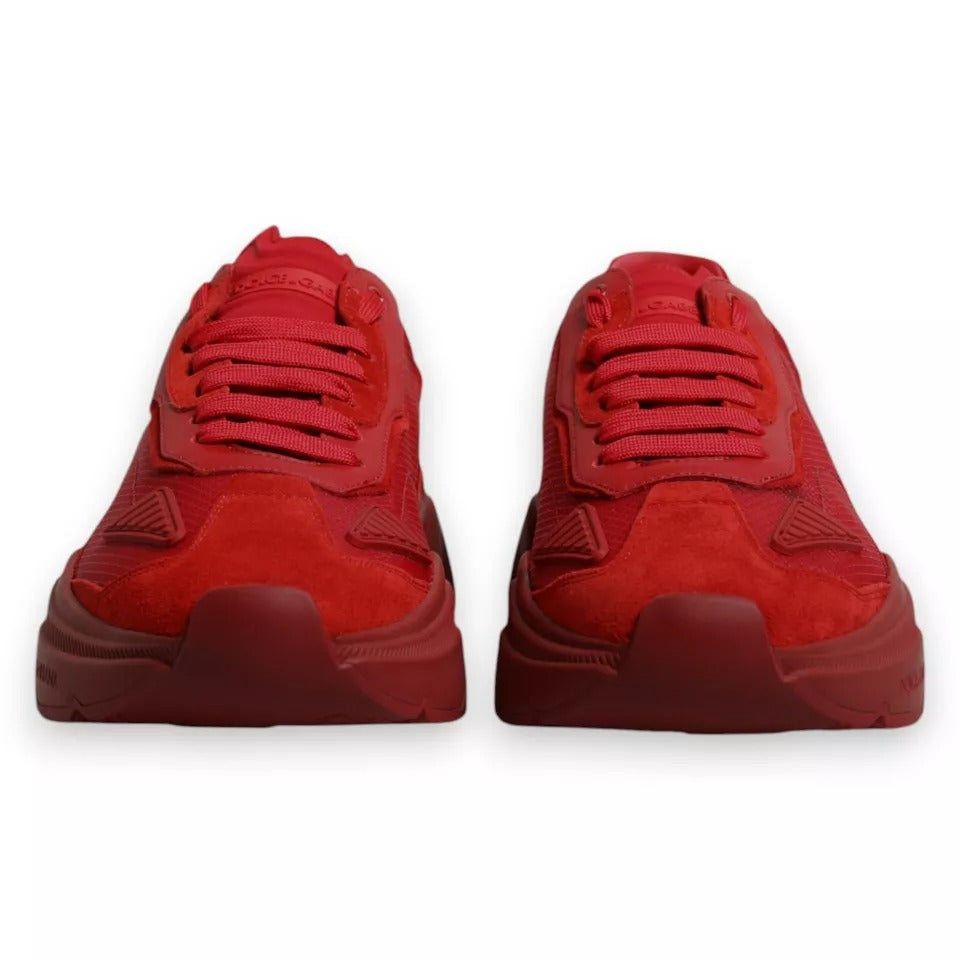 Dolce & Gabbana Red Leather Daymaster Low Top Sneakers Shoes MV6869-43.5
