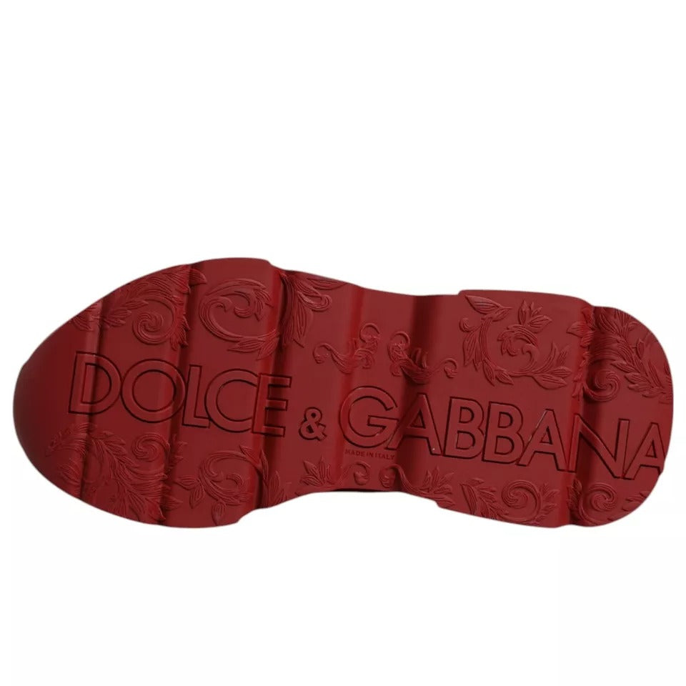 Dolce & Gabbana Red Leather Daymaster Low Top Sneakers Shoes MV6869-43.5