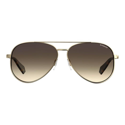 Polaroid Gold Metal Sunglasses