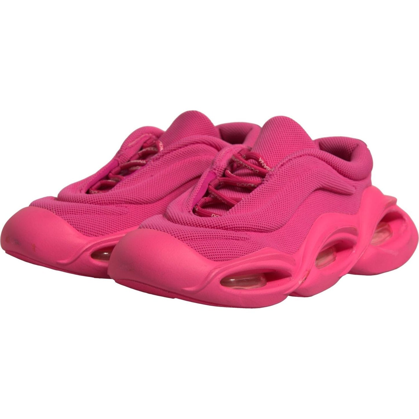 Dolce & Gabbana Pink Wave Low Top Lace Up Men Sneakers Shoes MV7019-44