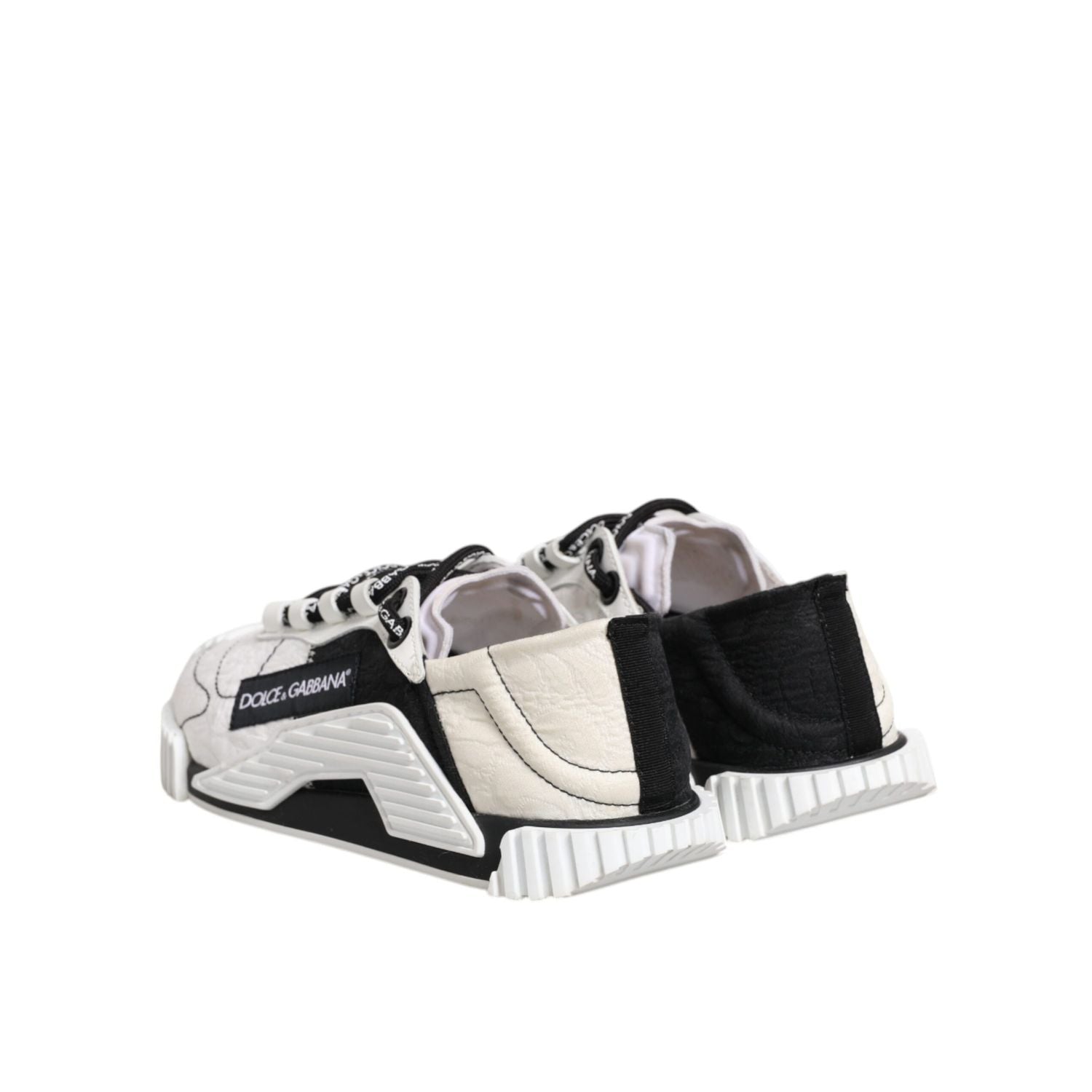 Dolce & Gabbana White Black NS1 Low Top Sneakers Shoes