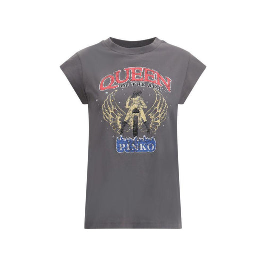 PINKO Maxi print T-shirt 1728,72470364320,Clothing,Gray,M,New with tags,PINKO,S,Tops & T-Shirts - Women - Clothing,Women,Women - Clothing,XS PI-104603A2DAI63-M