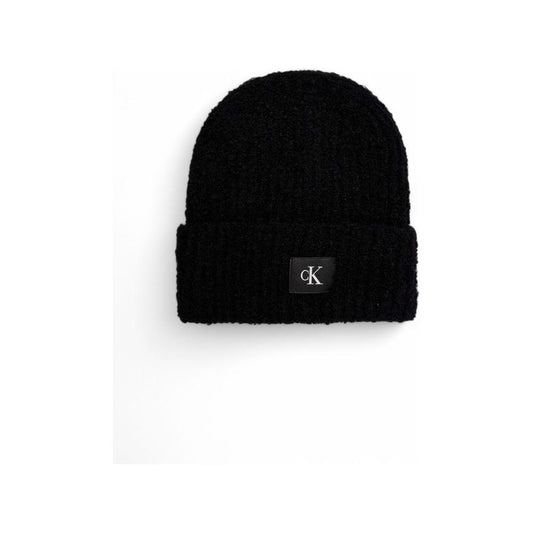 Calvin Klein Jeans Black Marabou Caps Baseball Hat CA-16494700009-ONE SIZE