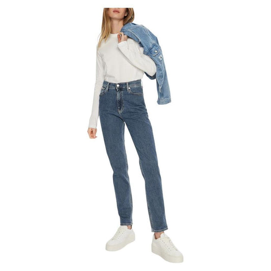Calvin Klein Jeans Blue Cotton Mom Jean CA-16506700176-W28 | L32