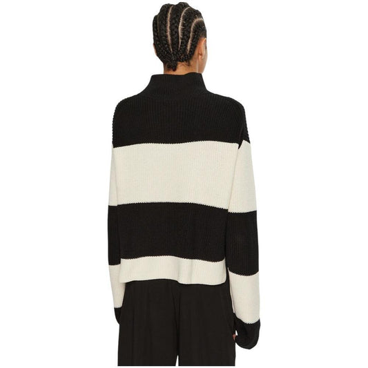 Calvin Klein Jeans Black And White Cotton Sweater CA-16505802438-IT40|S