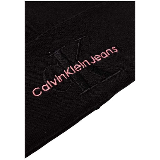 Calvin Klein Jeans Black Cotton Caps Baseball Hat CA-16494902930-ONE SIZE