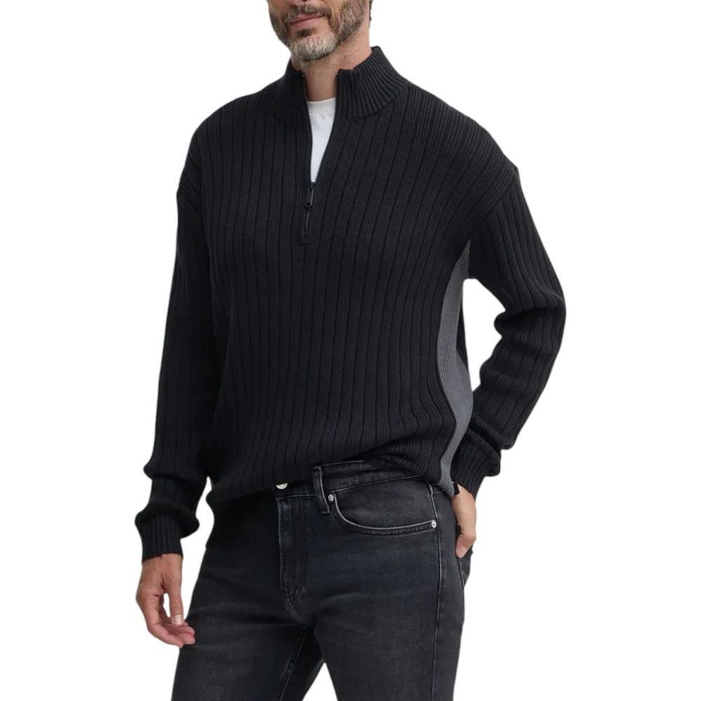 Calvin Klein Jeans Black Cotton Cardigan CA-16499800009-IT44 | S