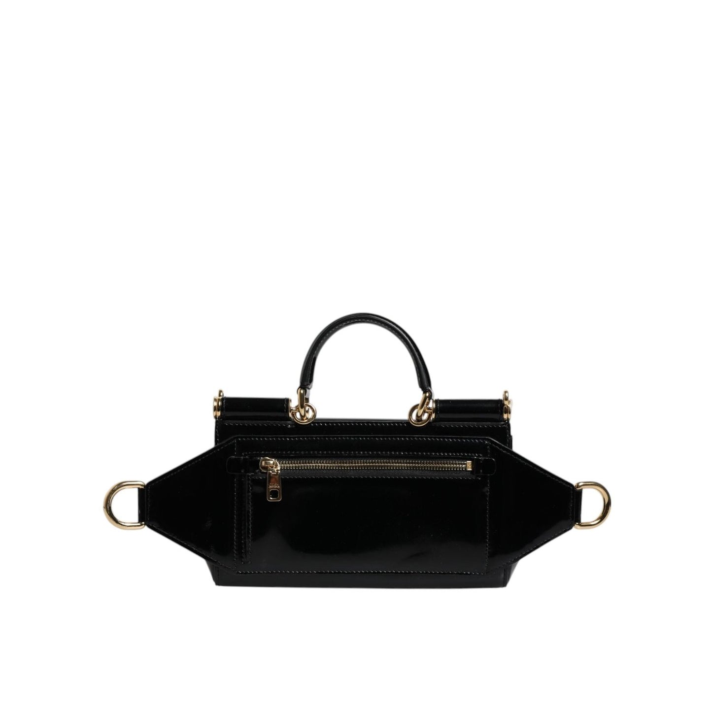 Dolce & Gabbana Black Calfskin Leather DG Logo Shoulder Bag