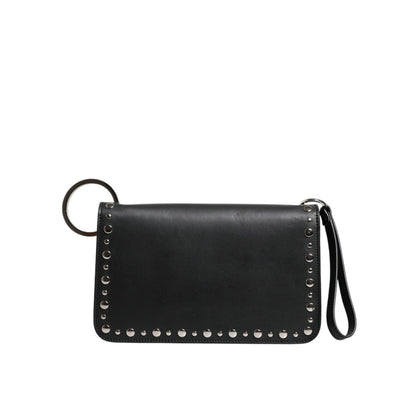 Dolce & Gabbana Black Small Leather Studded Shoulder Crossbody Bag