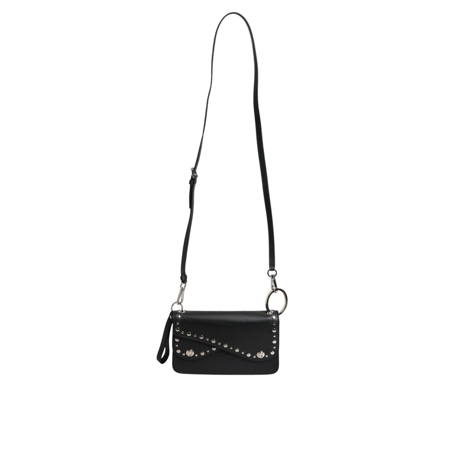 Front view with bag zipped and handles upright.