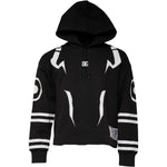 Dolce & Gabbana Black White Logo Hooded Sweatshirt Sweater TSH878546-44