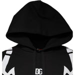 Dolce & Gabbana Black White Logo Hooded Sweatshirt Sweater TSH878546-44