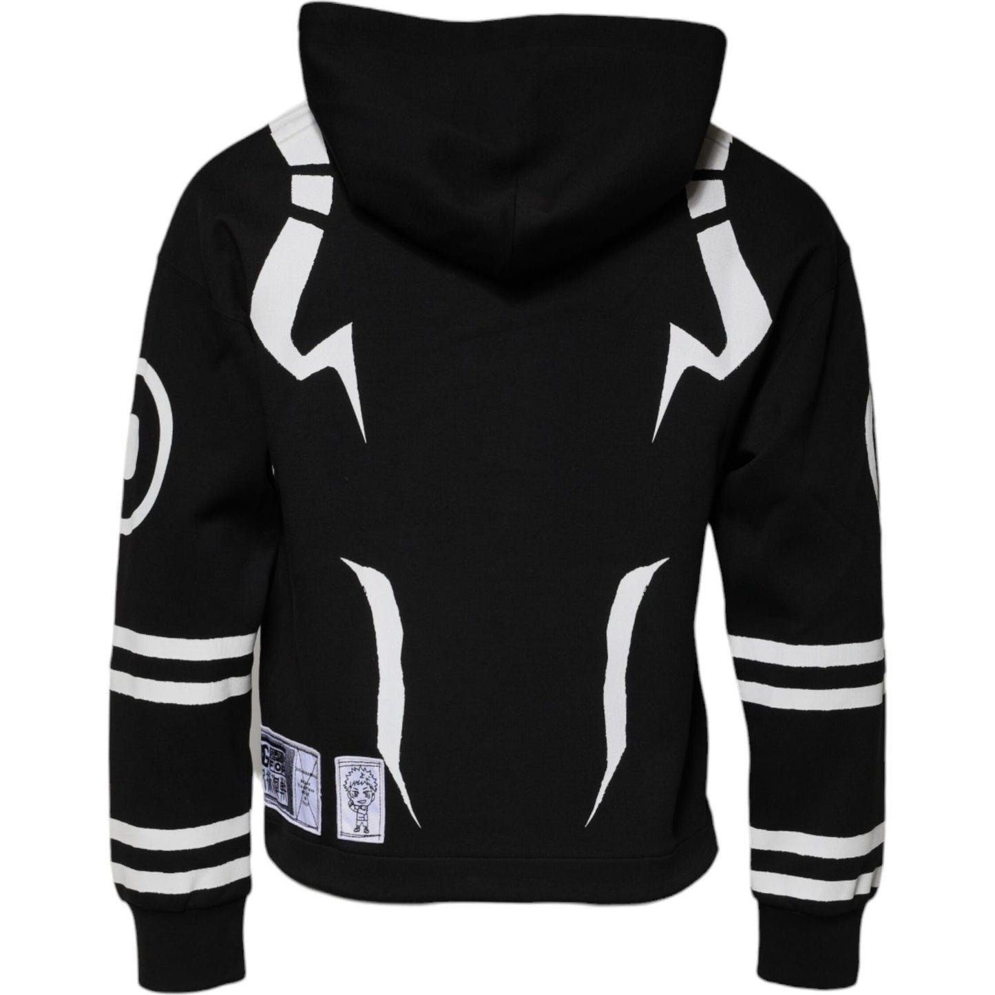 Dolce & Gabbana Black White Logo Hooded Sweatshirt Sweater TSH878546-44