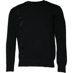 Dolce & Gabbana Black Nylon Logo Crew Neck Pullover Sweater TSH878550-44