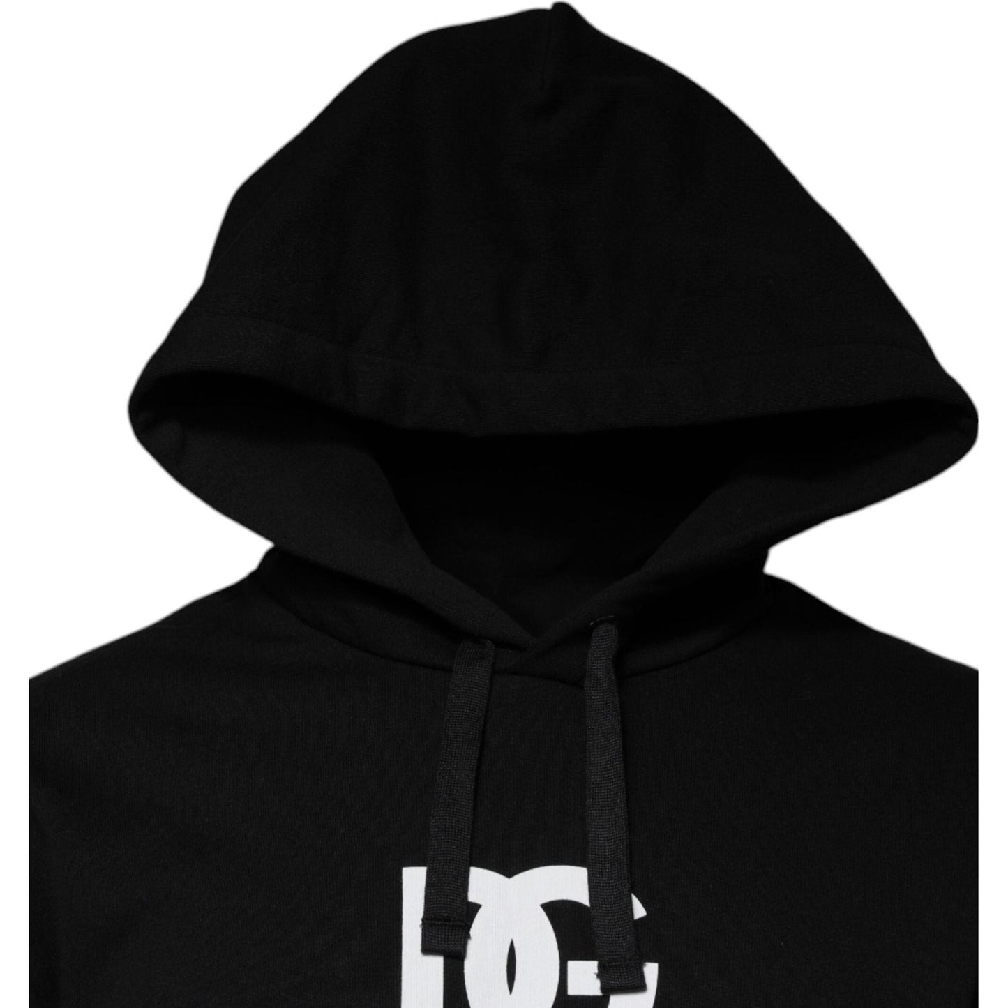 Dolce & Gabbana Black Logo Cotton Hooded Sweatshirt Sweater TSH878556-46