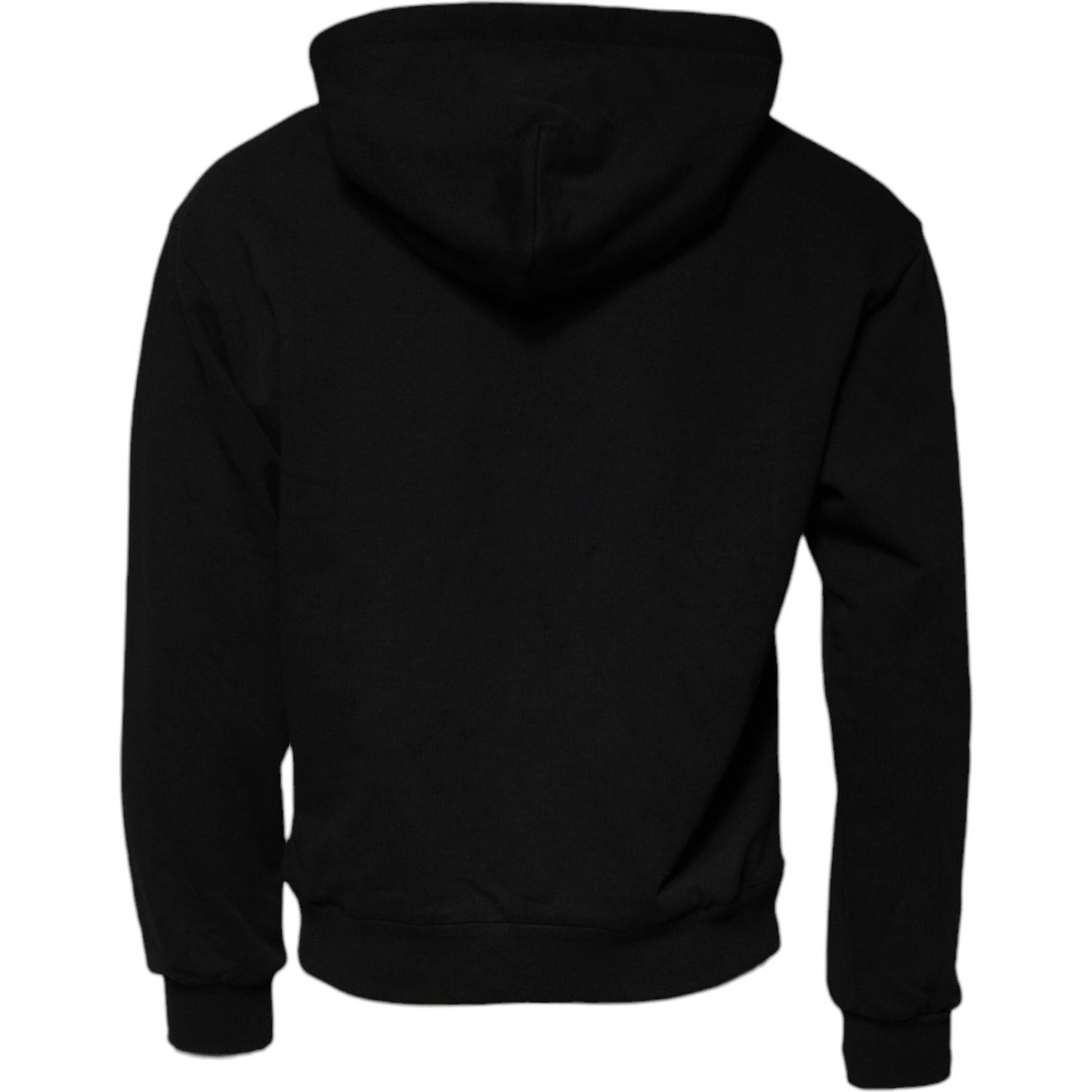 Dolce & Gabbana Black Logo Cotton Hooded Sweatshirt Sweater TSH878556-46