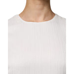 Peserico White Sleeveless Round Neck Shift Long Maxi Dress 1728,67345645728,Clothing,Dresses - Women - Clothing,IT46|XL,Material: 100% Polyester,New with tags,Peserico,White,Women,Women - Clothing DR281347-46