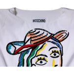 Moschino Couture White Printed Viscose Sheath Mini Dress DR281355-42