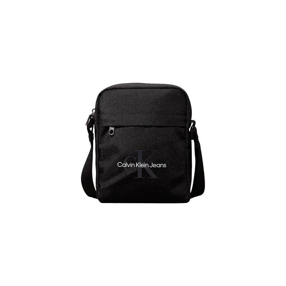 Calvin Klein Jeans Black Recycled Polyester Messenger Bag