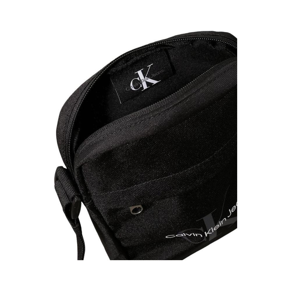 Calvin Klein Jeans Black Recycled Polyester Messenger Bag