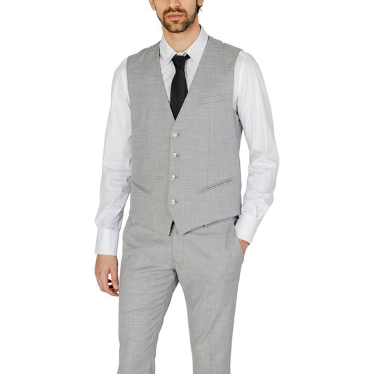 Antony Morato Gray Polyester Vest