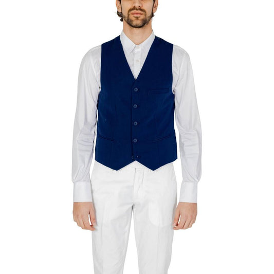 Only & Sons Blue Polyester Vest