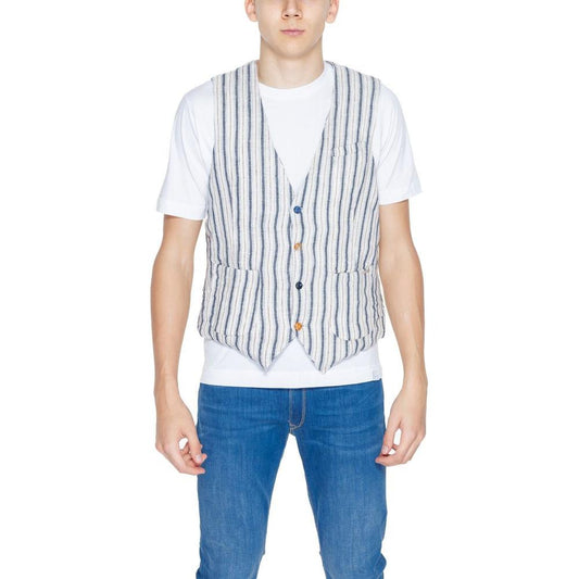 Gianni Lupo Beige Cotton Vest