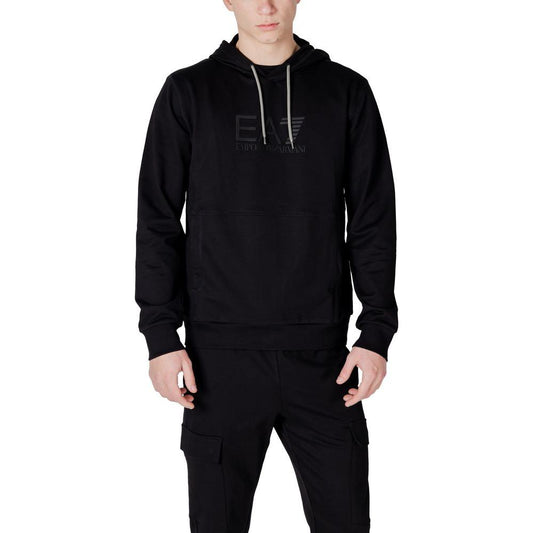 EA7 Emporio Armani Black Cotton Sweater