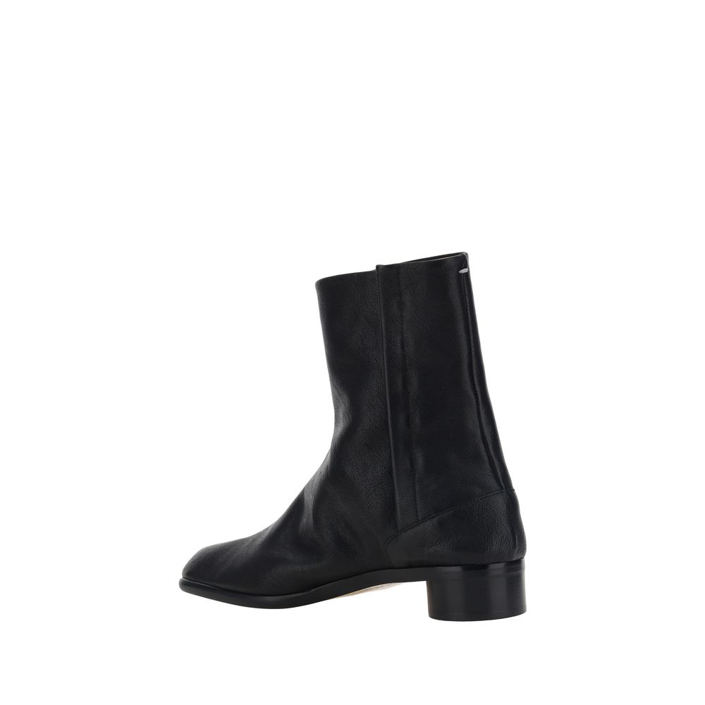 Margiela Black Camel Hair  Flat Boots