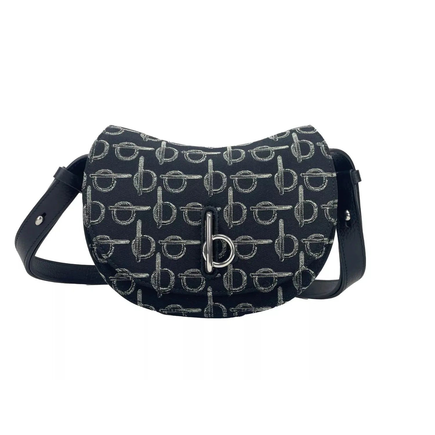 Front view with bag zipped and handles upright.