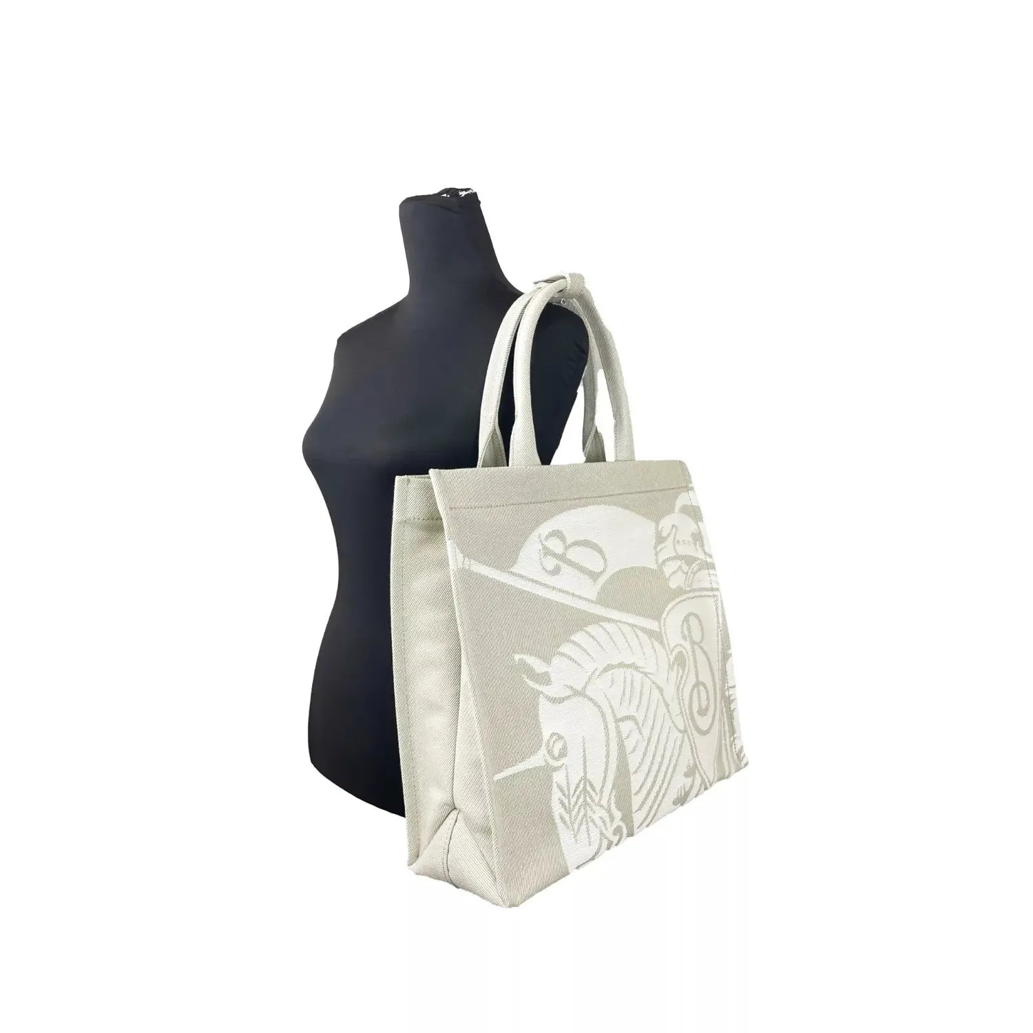 Front view with bag zipped and handles upright.