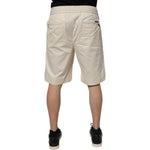 Dolce & Gabbana Off White Cotton Stretch Men Bermuda Shorts PAN75243-48